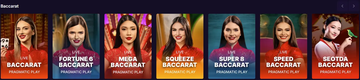 Play Baccarat at SpinBet Live Casino in NZ
