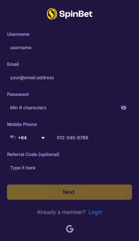 Sign-Up Page