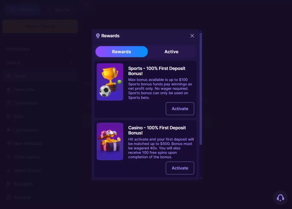 SpinBet Sign Up Bonus