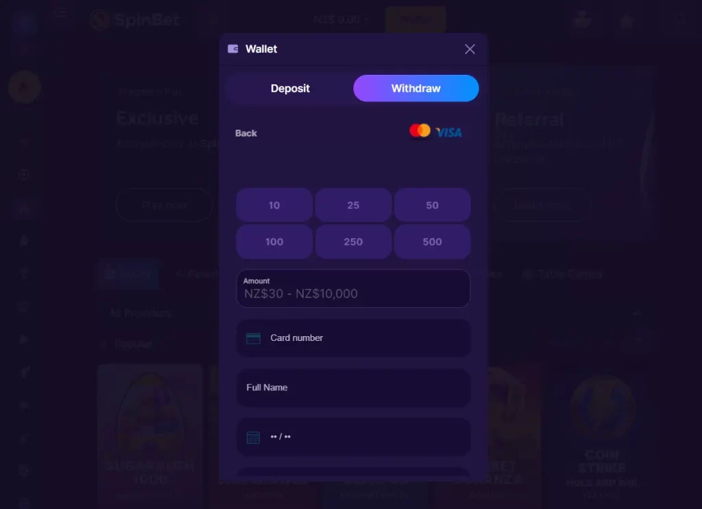 Withdrawal Options