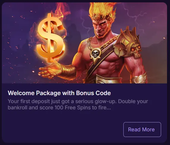 Welcome Package with Bonus Code